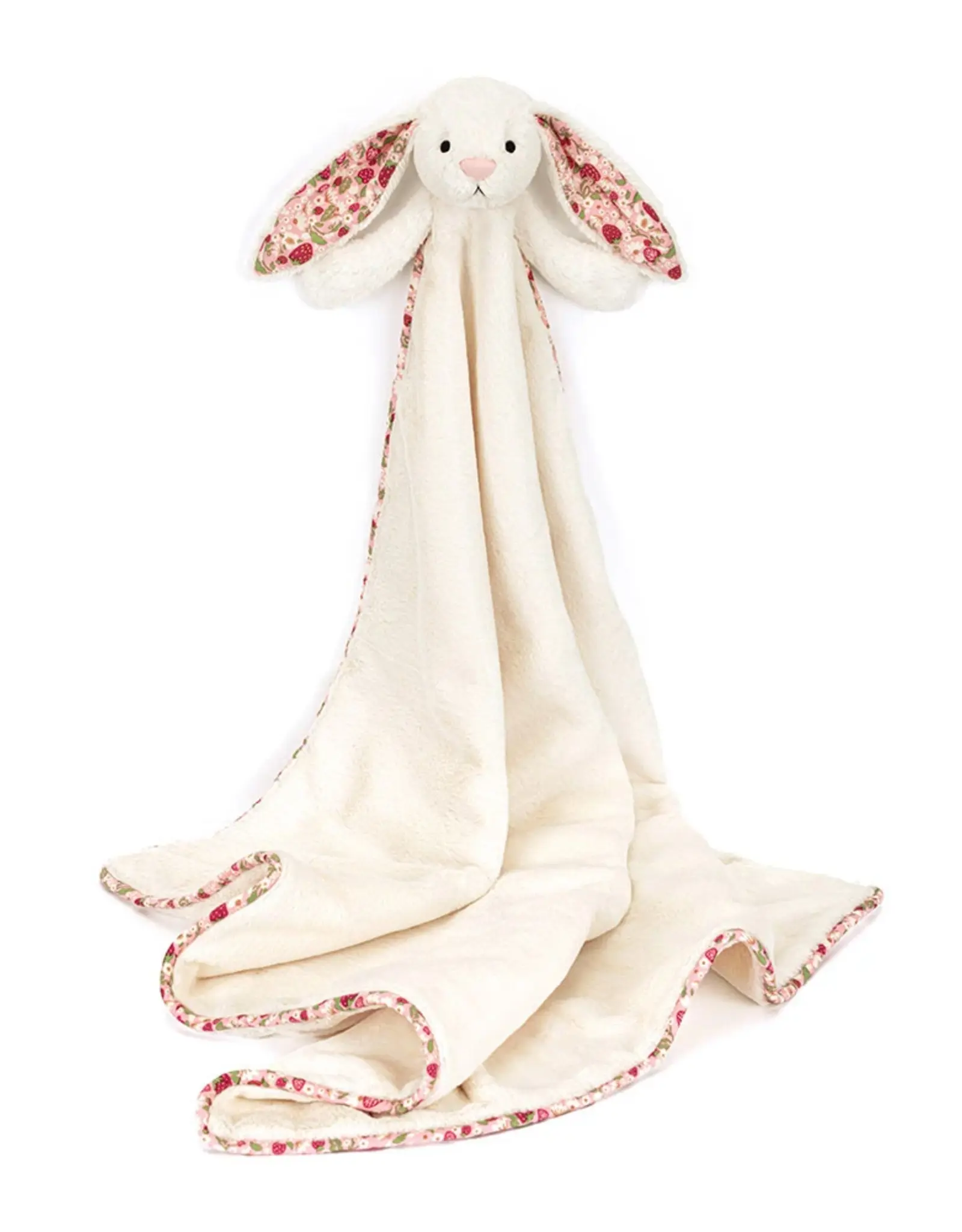 Jellycat Jellycat Blossom Cream Bunny "Berry" Blankie