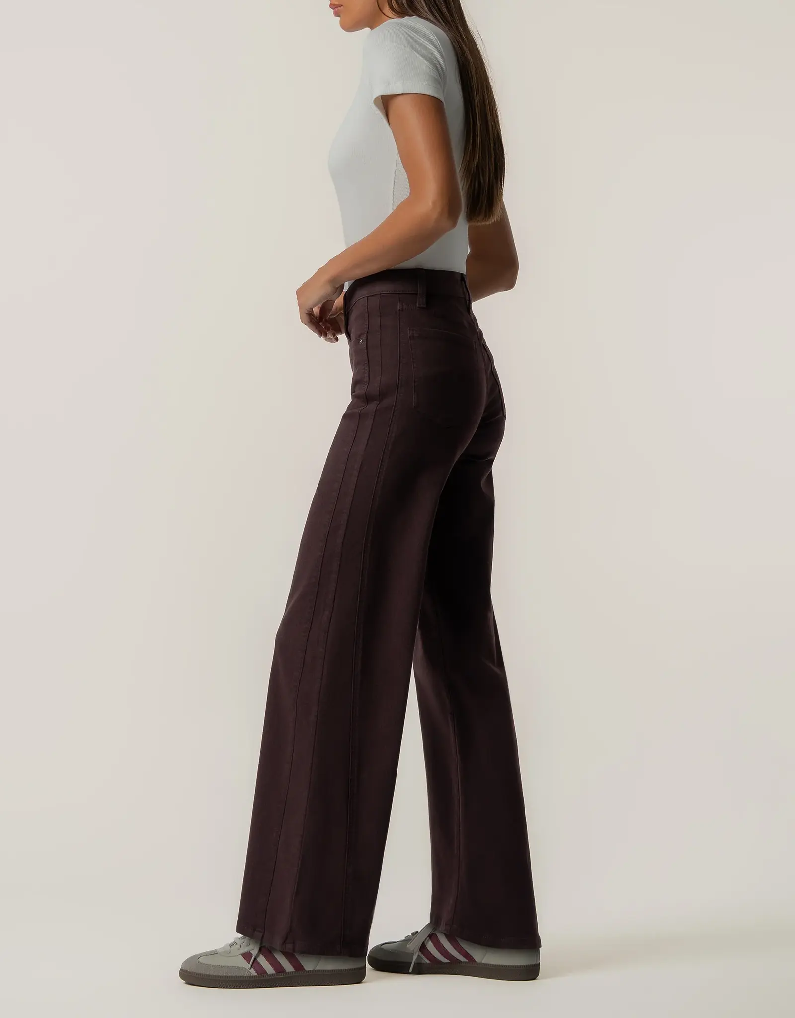 Kut from the Kloth / STS Blue Kut Raisin Maya High Rise Wide Leg W/ Side Panels