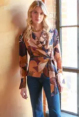Finley Shirts Finley Juno Top Etruscan Scroll Side Tie Top