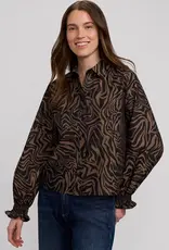 Foxcroft Foxcroft Vivienne Almond/Black Zebra Shirt