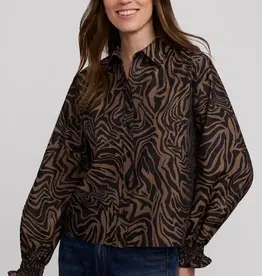 Foxcroft Foxcroft Vivienne Almond/Black Zebra Shirt