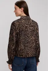 Foxcroft Foxcroft Vivienne Almond/Black Zebra Shirt