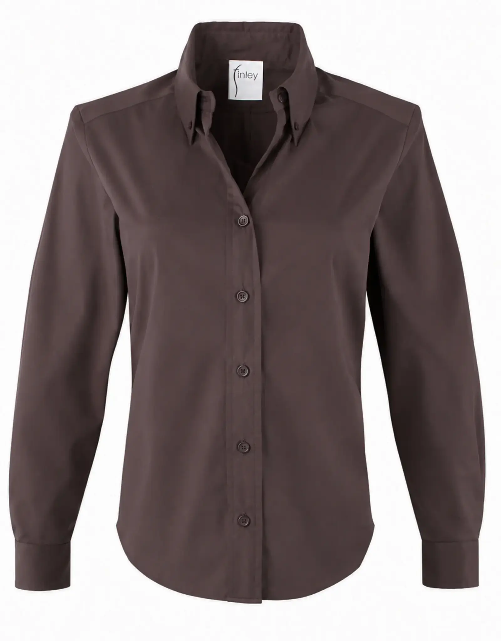 Finley Shirts Finley Preppy Solid Shirt Chocolate
