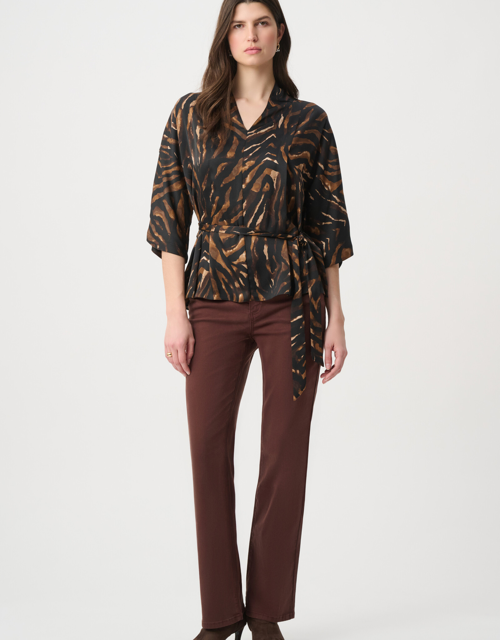 Joseph Ribkoff Joseph Ribkoff Brooke Classic Bootcut Jean Mahogany