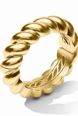 Julie Vos Julie Vos Ravello Statement Hinge Bangle Gold