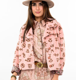 Ivy Jane Ivy Jane Branded Fur Jacket Blush