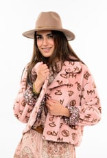 Ivy Jane Ivy Jane Branded Fur Jacket Blush
