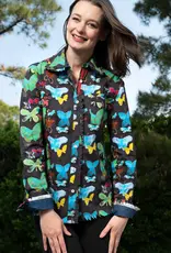 Tizzie Tizzie Cape Cod Black Butterfly Print Top