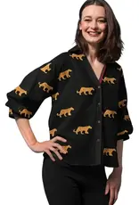 Dizzie lizzie Dizzy Lizzie Milano Top Black Embroidered Cheetah