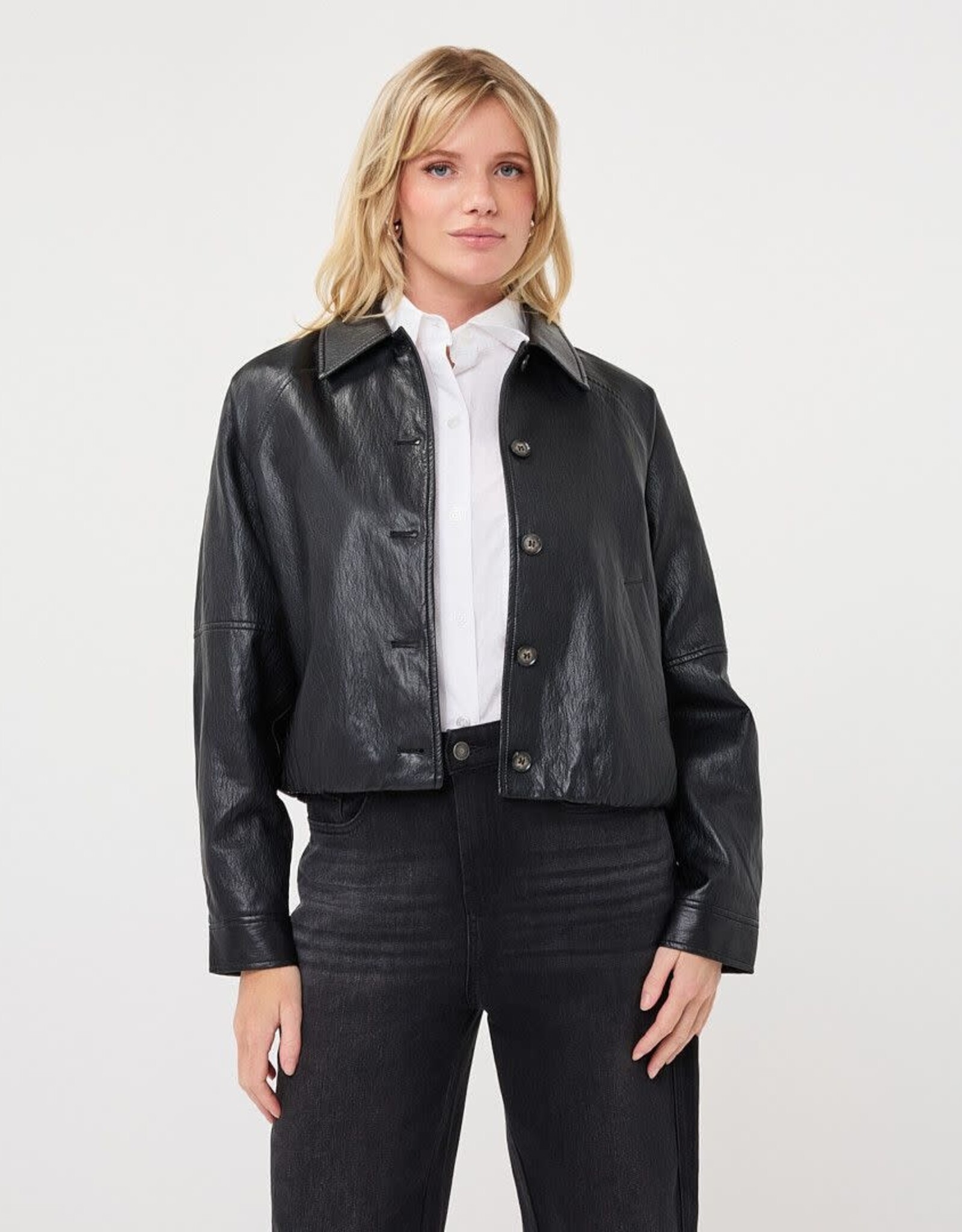 Esqualo Esqualo Black Collared Balloon Jacket
