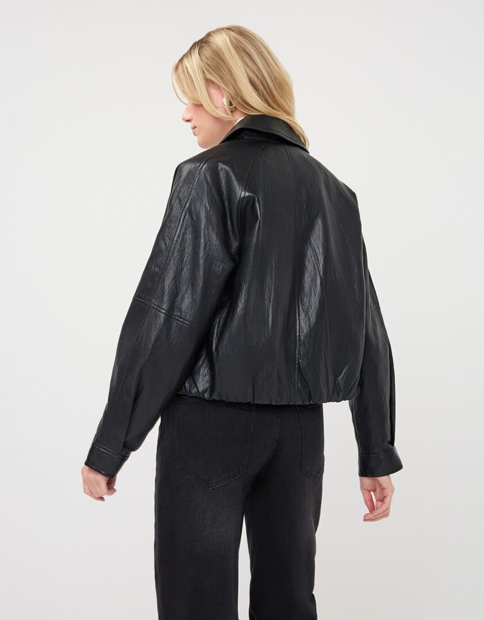 Esqualo Esqualo Black Collared Balloon Jacket