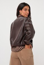 Esqualo Esqualo Cropped Bomber Jacket Cacao