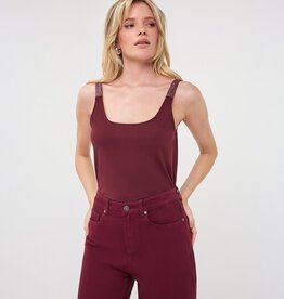 Esqualo Esqualo Tank With Sparkle Strap in Cacao or Merlot