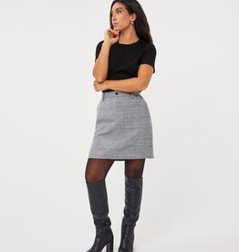 Esqualo Esqualo Black Checked A-Line Skirt