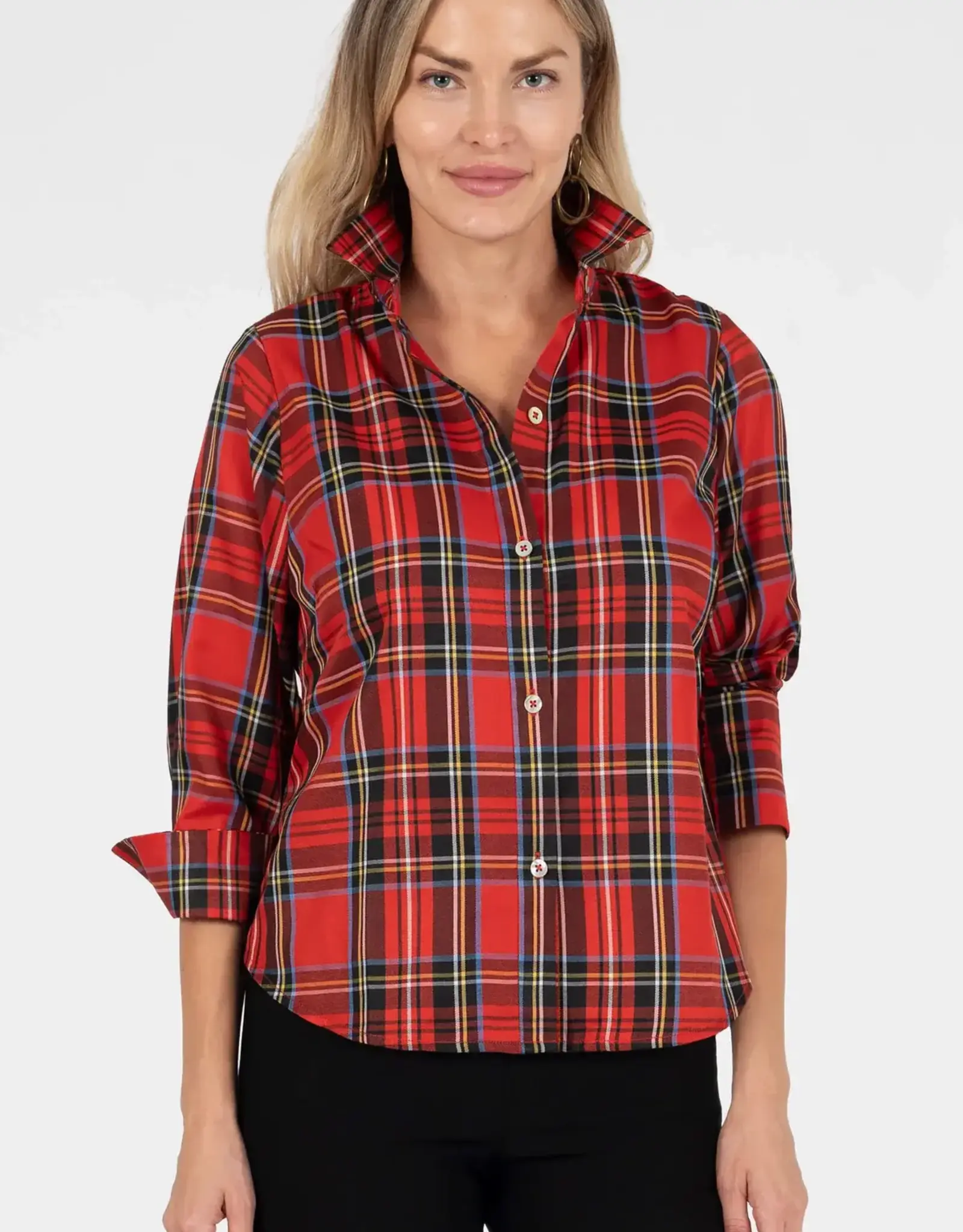 Gretchen Scott LLC Gretchen Scott Boyfriend Shirt Duke Of York Red Multi