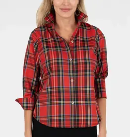 Gretchen Scott LLC Gretchen Scott Boyfriend Shirt Duke Of York Red Multi