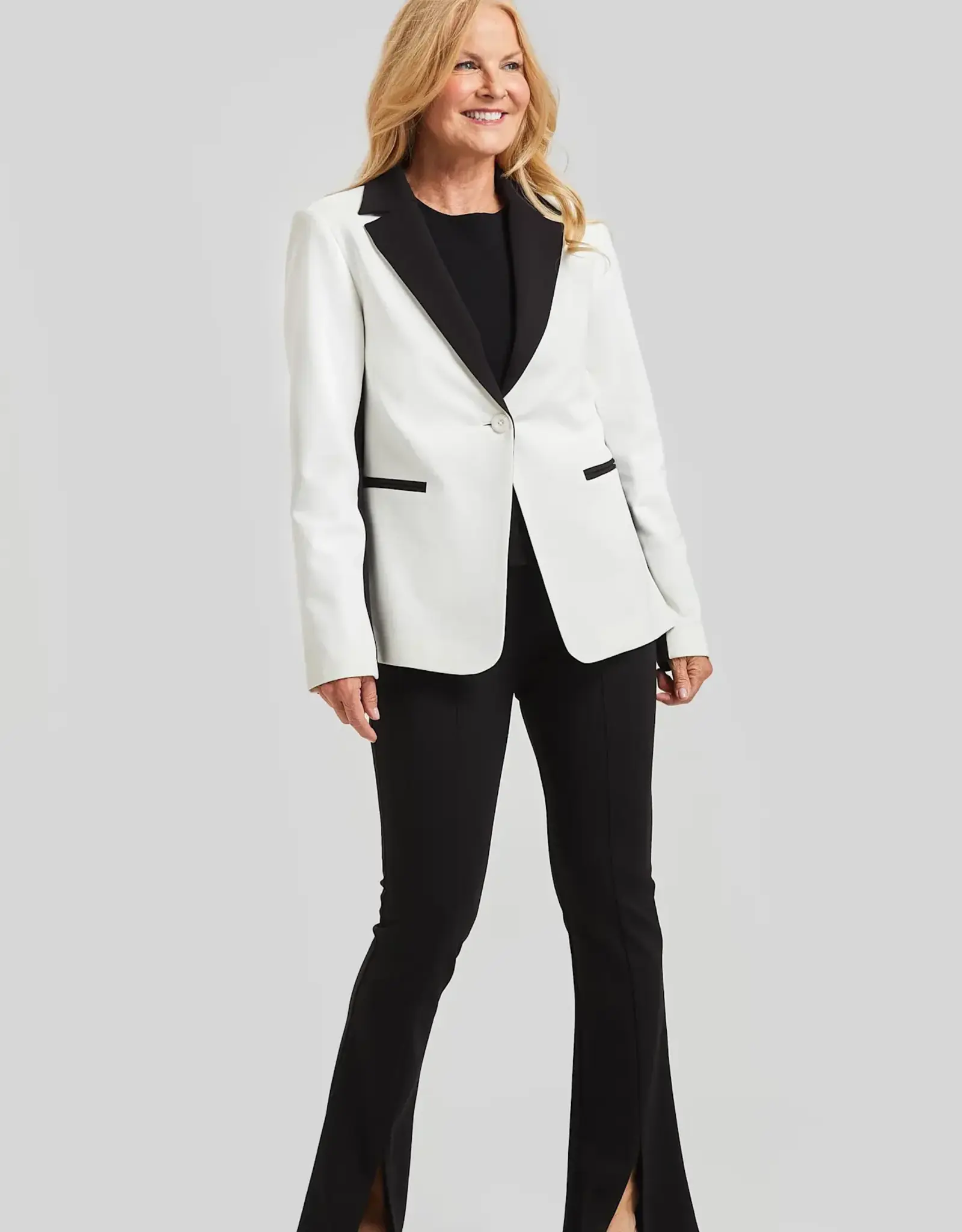 Peace of Cloth Peace of Cloth Axel Colorblock Blazer Oyster & Black