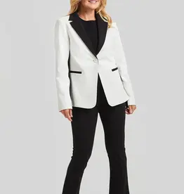 Peace of Cloth Peace of Cloth Axel Colorblock Blazer Oyster & Black
