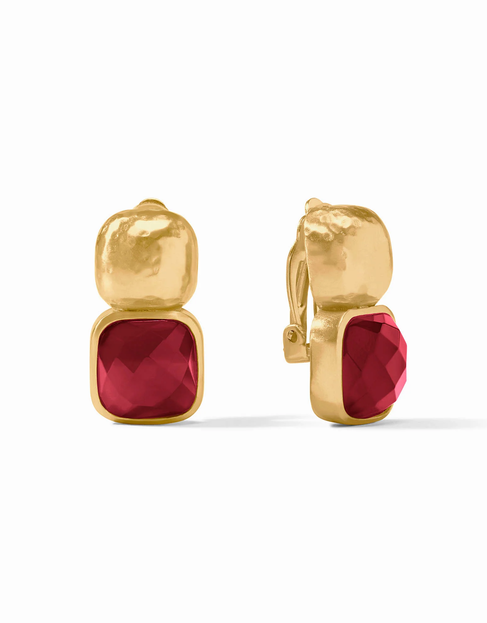 Julie Vos Julie Vos Catalina Clip Earring Ruby Red
