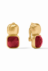 Julie Vos Julie Vos Catalina Clip Earring Ruby Red