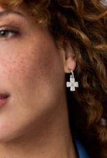 Julie Vos Julie Vos Canterbury Hoop & Charm Earring Silver