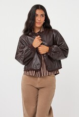 Esqualo Esqualo Cropped Bomber Jacket Cacao