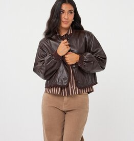 Esqualo Esqualo Cropped Bomber Jacket Cacao