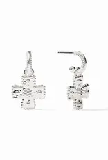 Julie Vos Julie Vos Canterbury Hoop & Charm Earring Silver