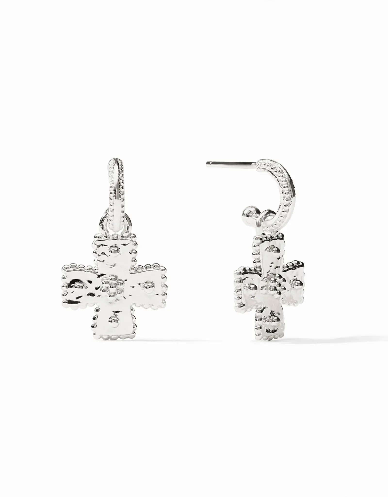 Julie Vos Julie Vos Canterbury Hoop & Charm Earring Silver