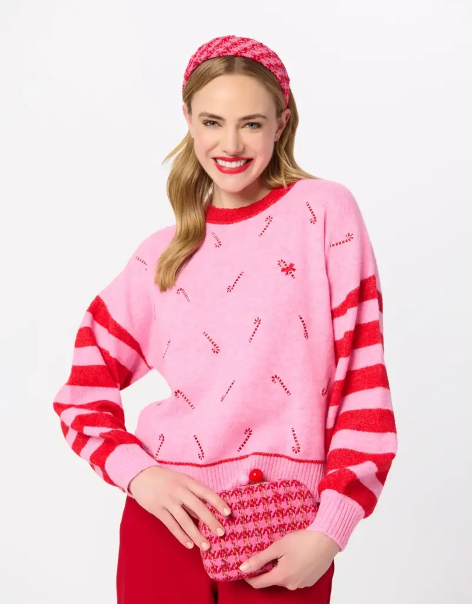 Shiraleah Shiraleah Candy Cane Relaxed Sweater