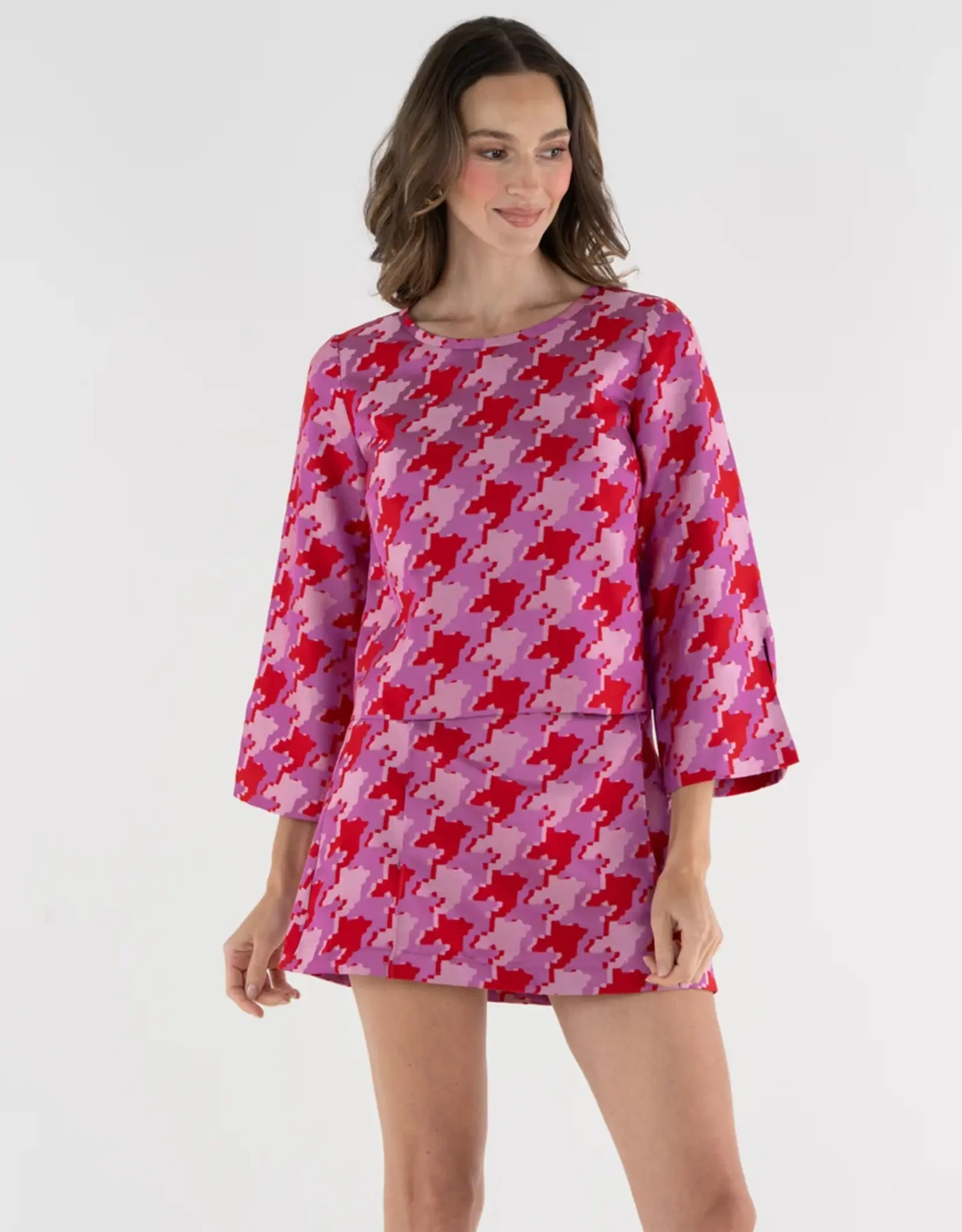 Emily McCarthy Emily McCarthy Ashley Ann Top Houndstooth