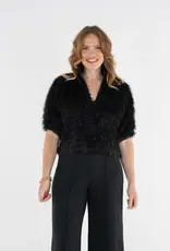 Emily McCarthy Emily McCarthy Estelle Top Black Tie Fringe