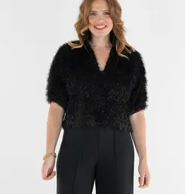 Emily McCarthy Emily McCarthy Estelle Top Black Tie Fringe