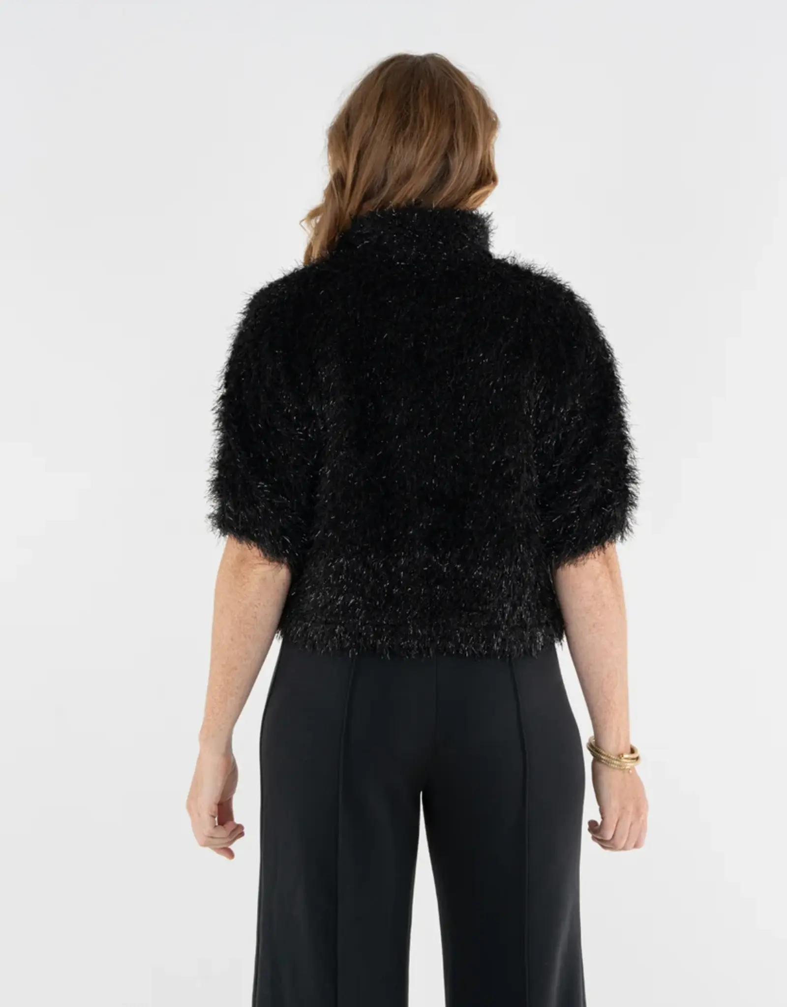 Emily McCarthy Emily McCarthy Estelle Top Black Tie Fringe