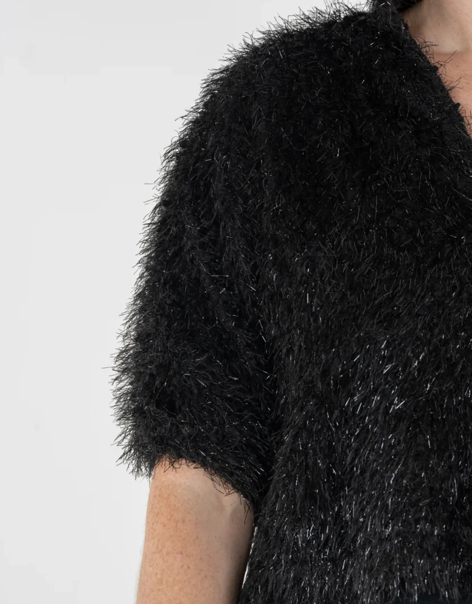 Emily McCarthy Emily McCarthy Estelle Top Black Tie Fringe