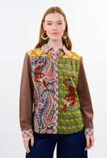 Ivy Jane Ivy Jane Tiger Embroidered Patchwork Shirt