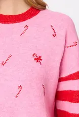 Shiraleah Shiraleah Candy Cane Relaxed Sweater