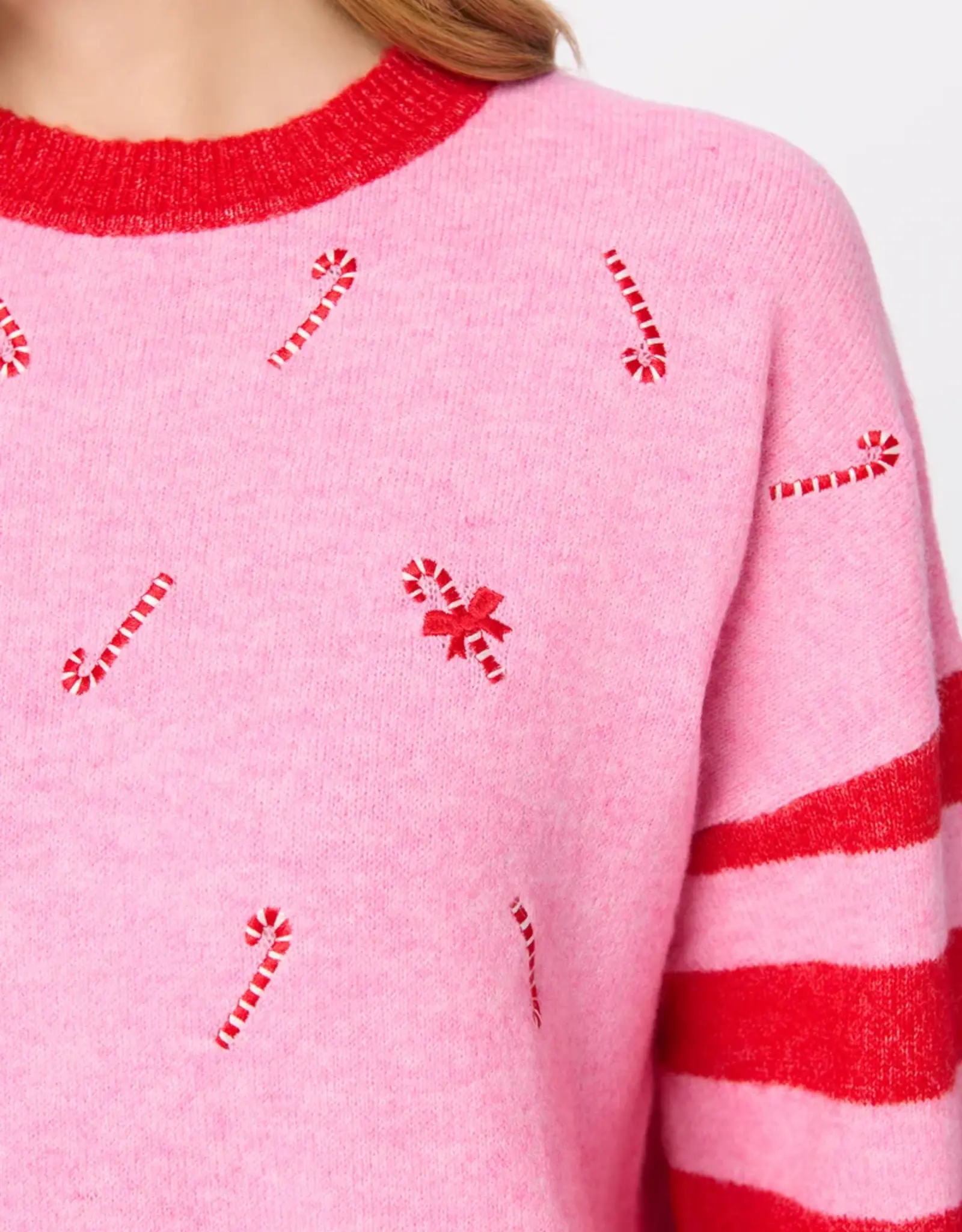 Shiraleah Shiraleah Candy Cane Relaxed Sweater