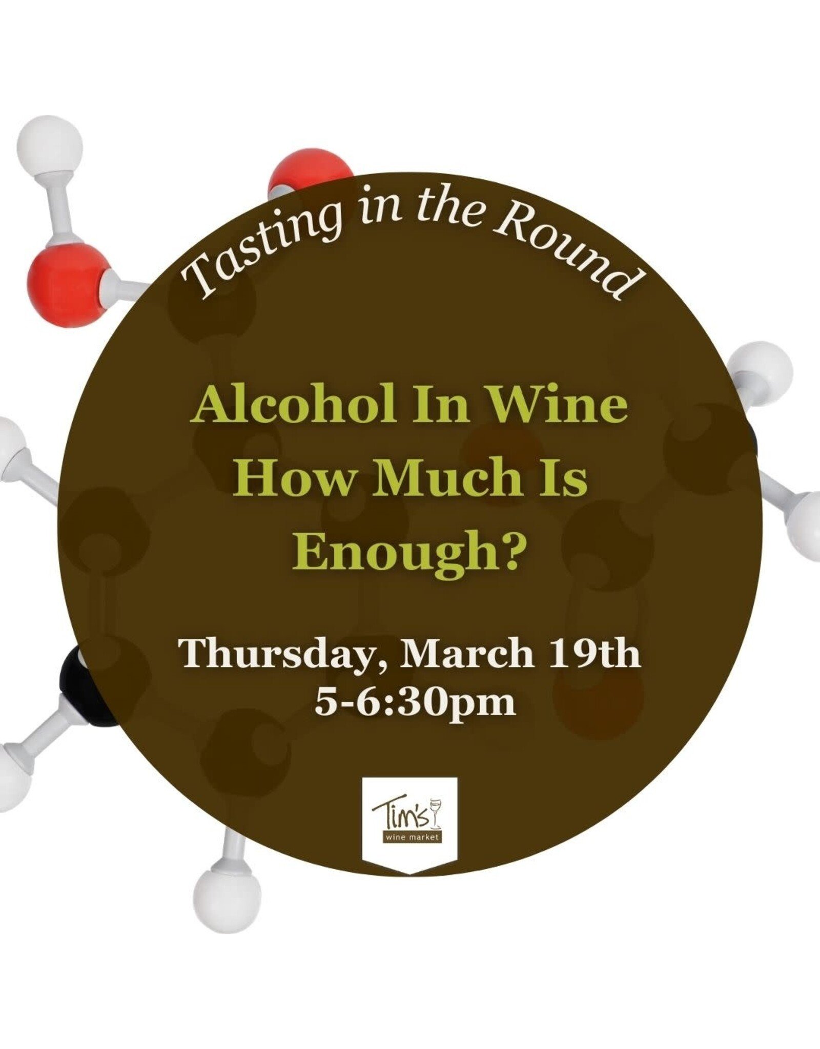 Alcohol In Wine, How Much Is Enough? - March 19, 2026 | 5-6:30pm