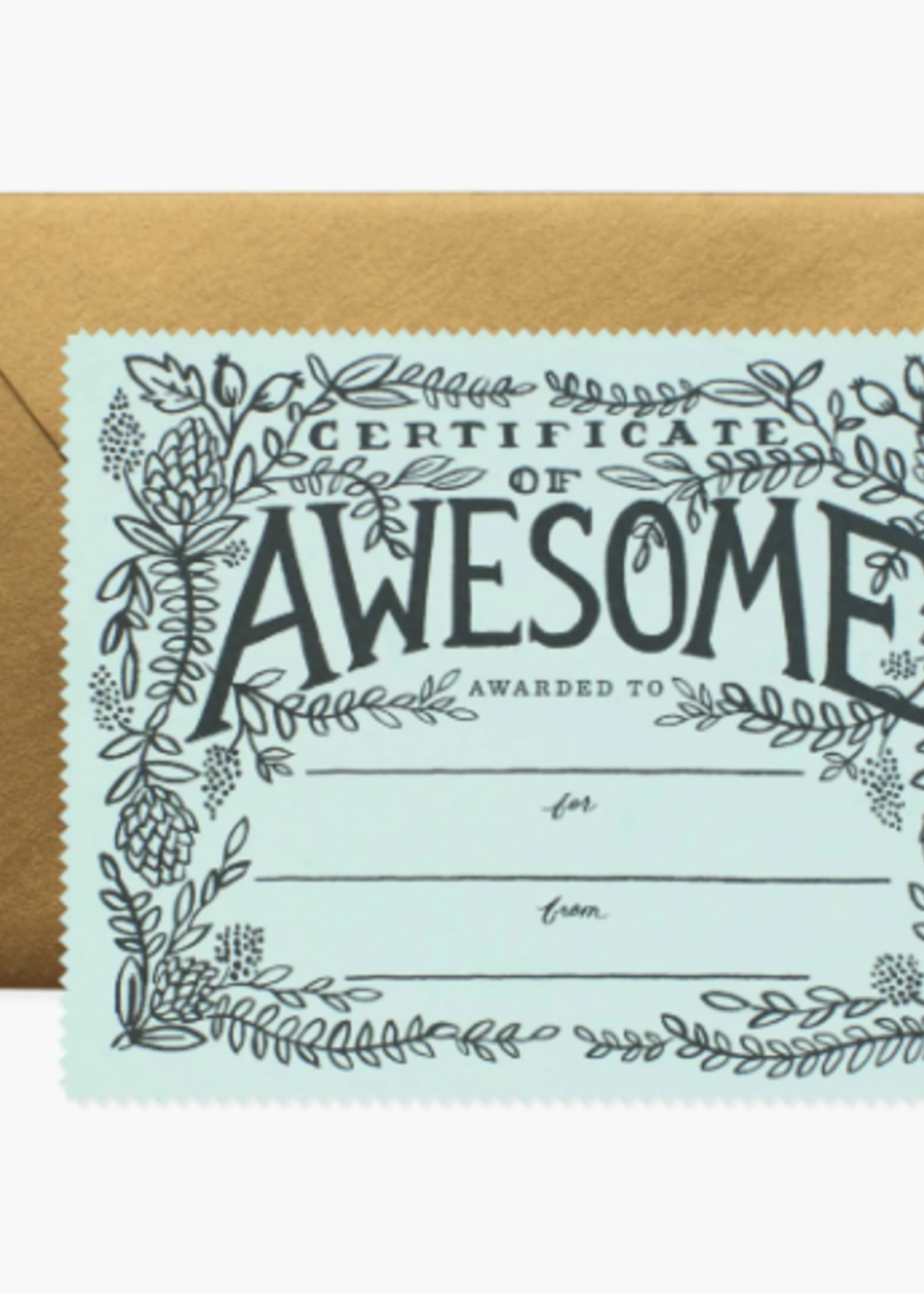 Rifle Paper Co. RPC GC | Certificate of Awesome Card