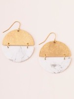 Scout Curated Wears Scout | Full Moon Earrings - Howlite/gold