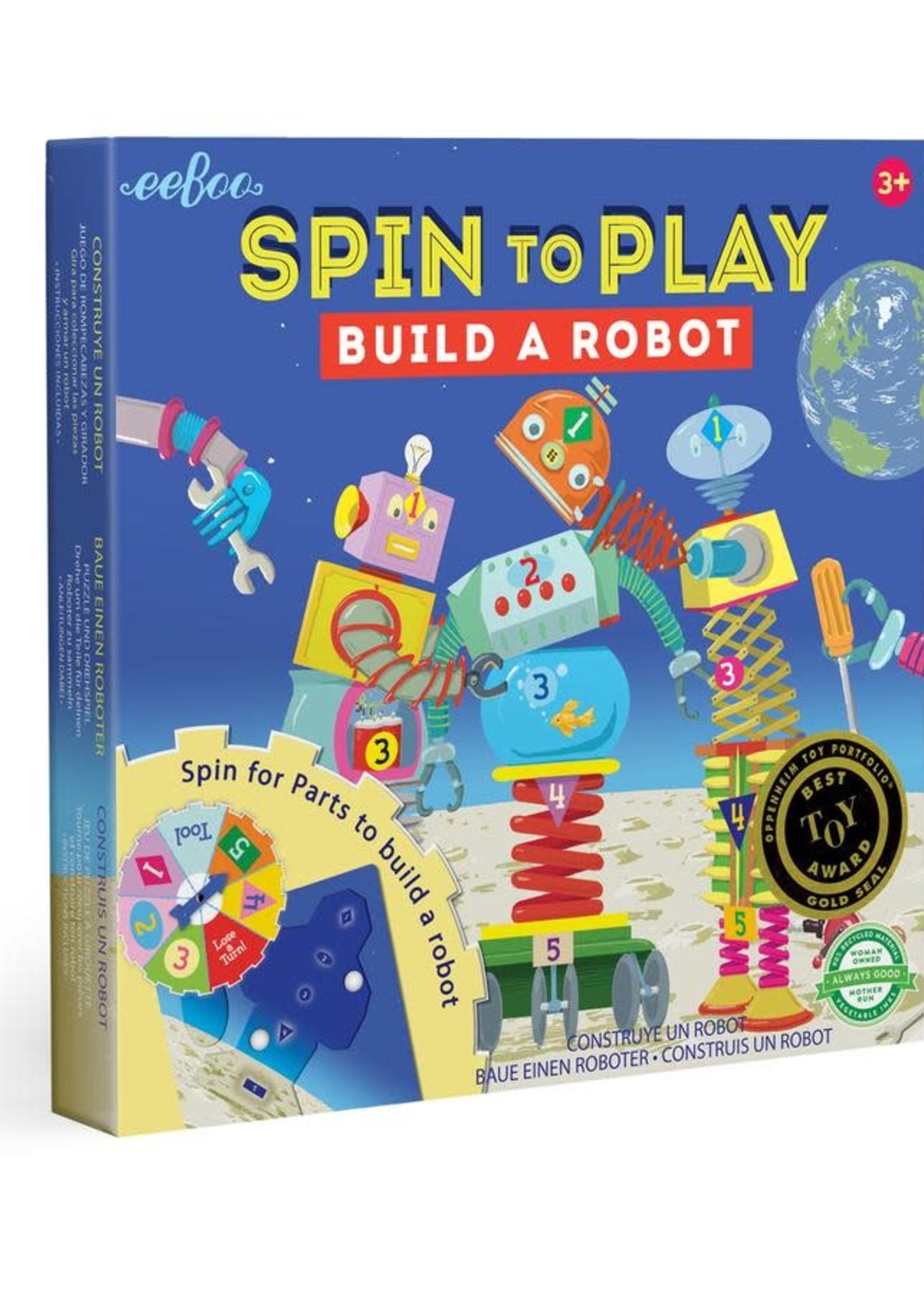Eeboo Spin to Play | Build a Robot
