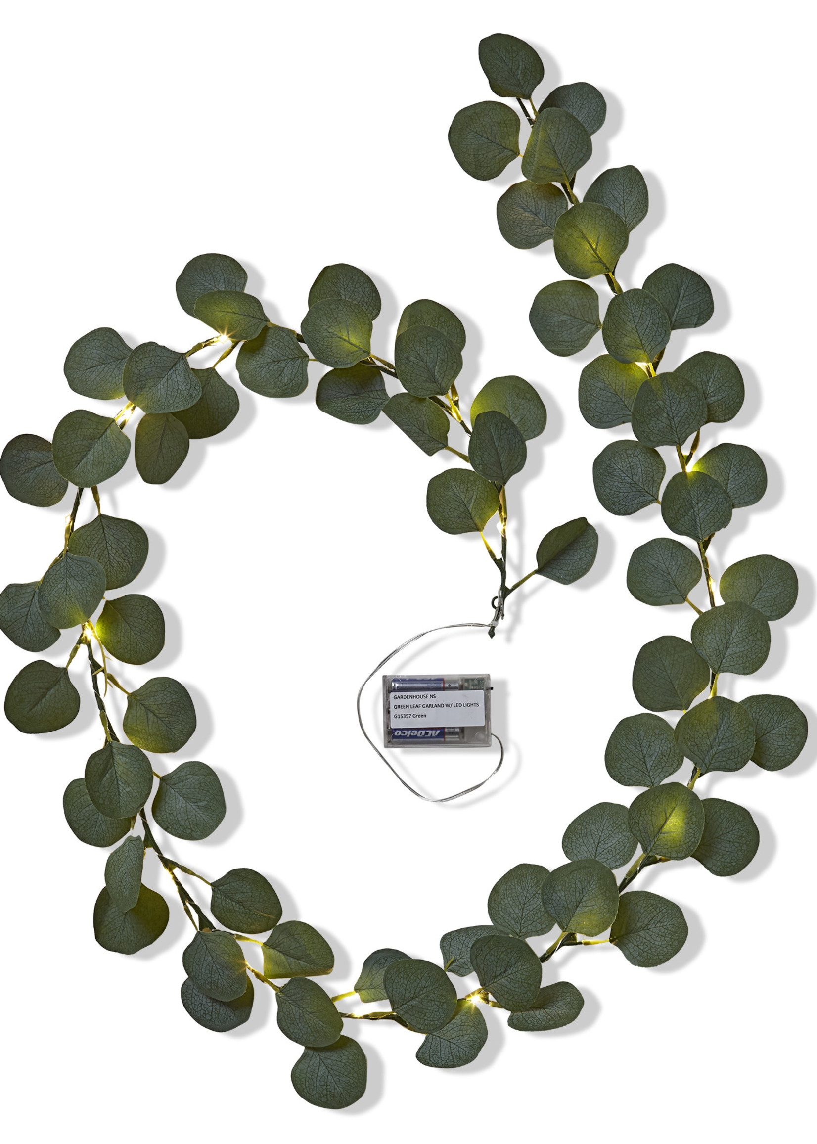 Tag TAG | silver dollar eucalyptus garland with led lights