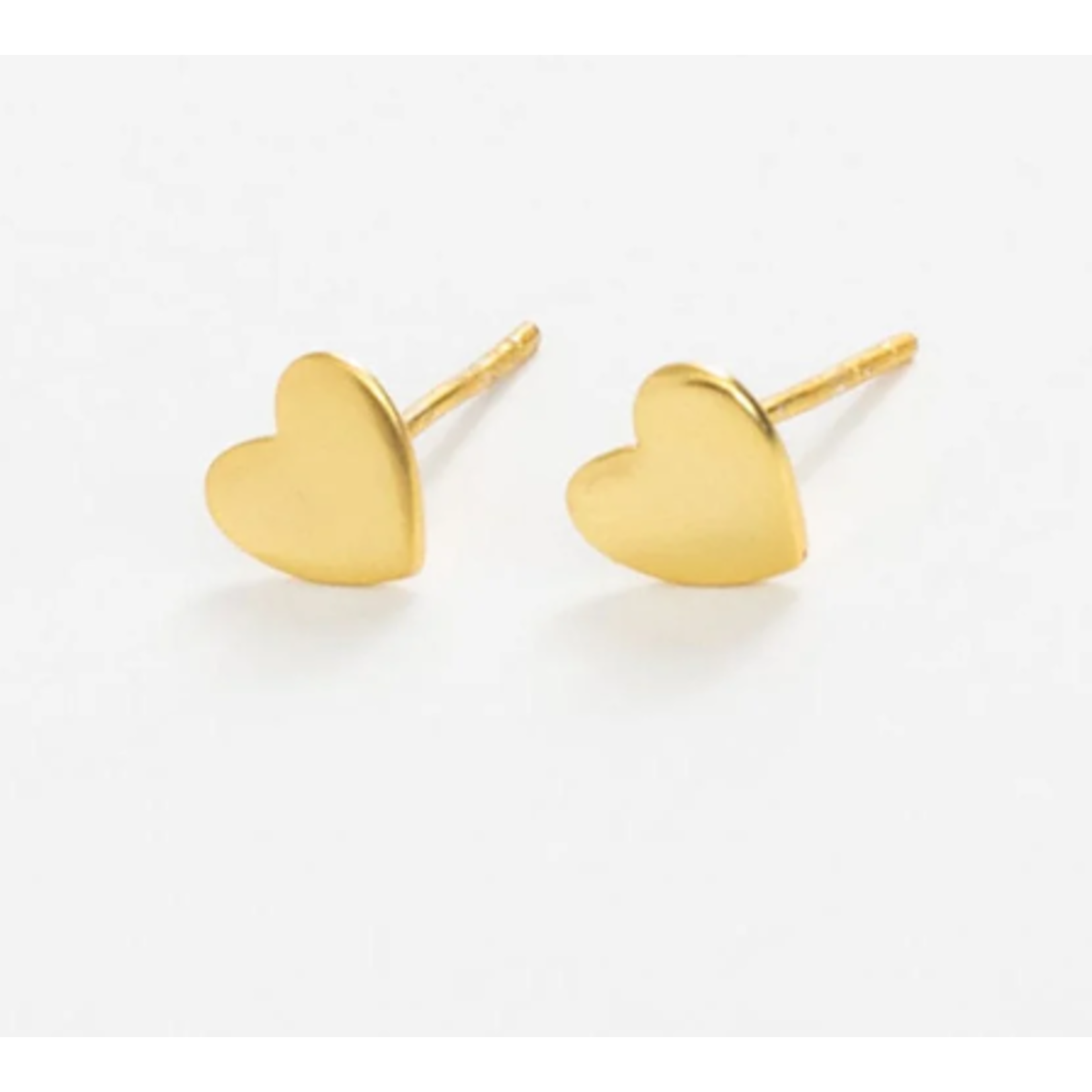 Alice Hearts Post Earrings Brass