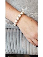 Bracelet-White Bead Crystals