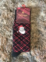 Men's Argyle Santa Socks-Red