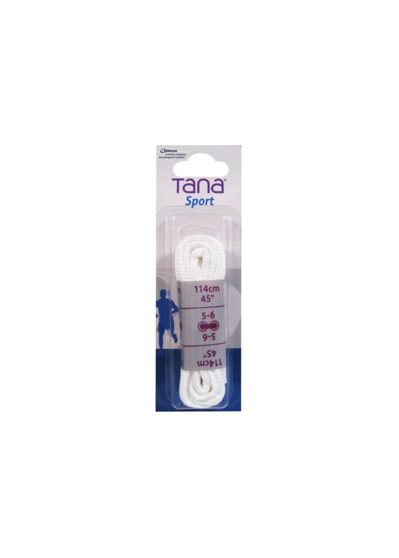 Tana Sport Flat White Laces 45"