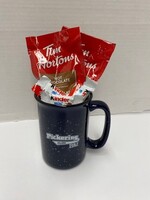 Campfire Mug with Hot Chocolate and Kinder Mini's