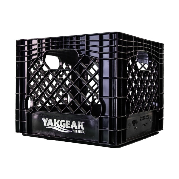 Yak Gear BLACK 13" X 13" MILK CRATE (SQUARE) Florida Watersports