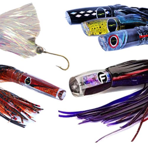 LOT OF 22 Big Game Offshore Trolling Fishing Lures w/ Storage Lure